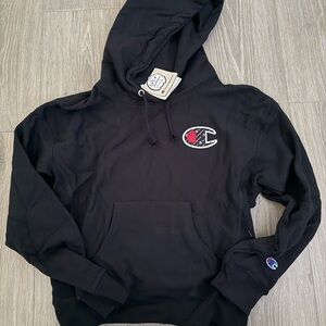 Champion Reverse Weave Black Hoodie